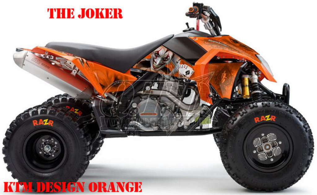 Joker Background Orange, Joker color Black-White for KTM Quad SX/XC 450/505/525